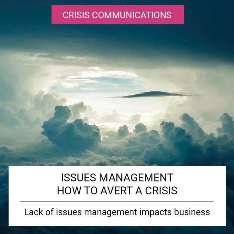 Issues Management - how to avert a crisis